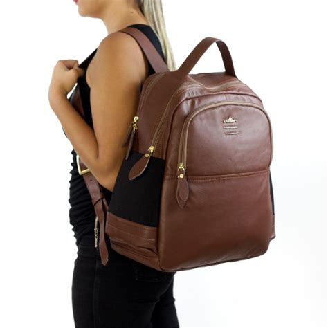 mochila de couro legitimo feminina notebook